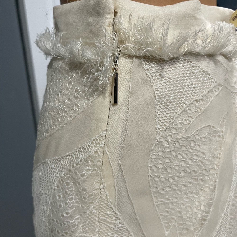Jason Wu White Silk Mini Skirt w/Pleated Tier Hem - Picture 7 of 11